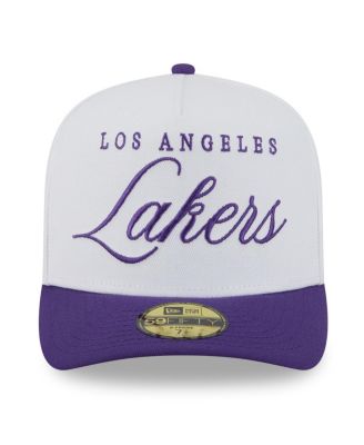 Men's White/Purple Los Angeles Lakers 2025 NBA Draft A-Frame 59FIFTY Fitted Hat