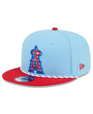 New Era - Men's Light Blue/Red Los Angeles Angels 2025 Fourth of July 9FIFTY Snapback Hat