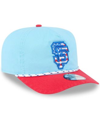 Men's Light Blue/Red San Francisco Giants 2025 Fourth of July Golfer Snapback Hat