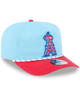 Men's Light Blue/Red Los Angeles Angels 2025 Fourth of July Golfer Snapback Hat