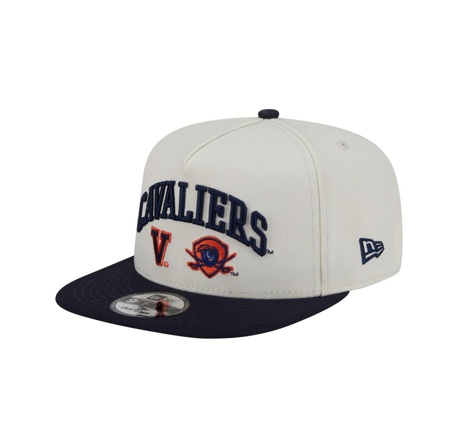 Men's White Virginia Cavaliers Collegiate 9FIFTY A-Frame Snapback Hat