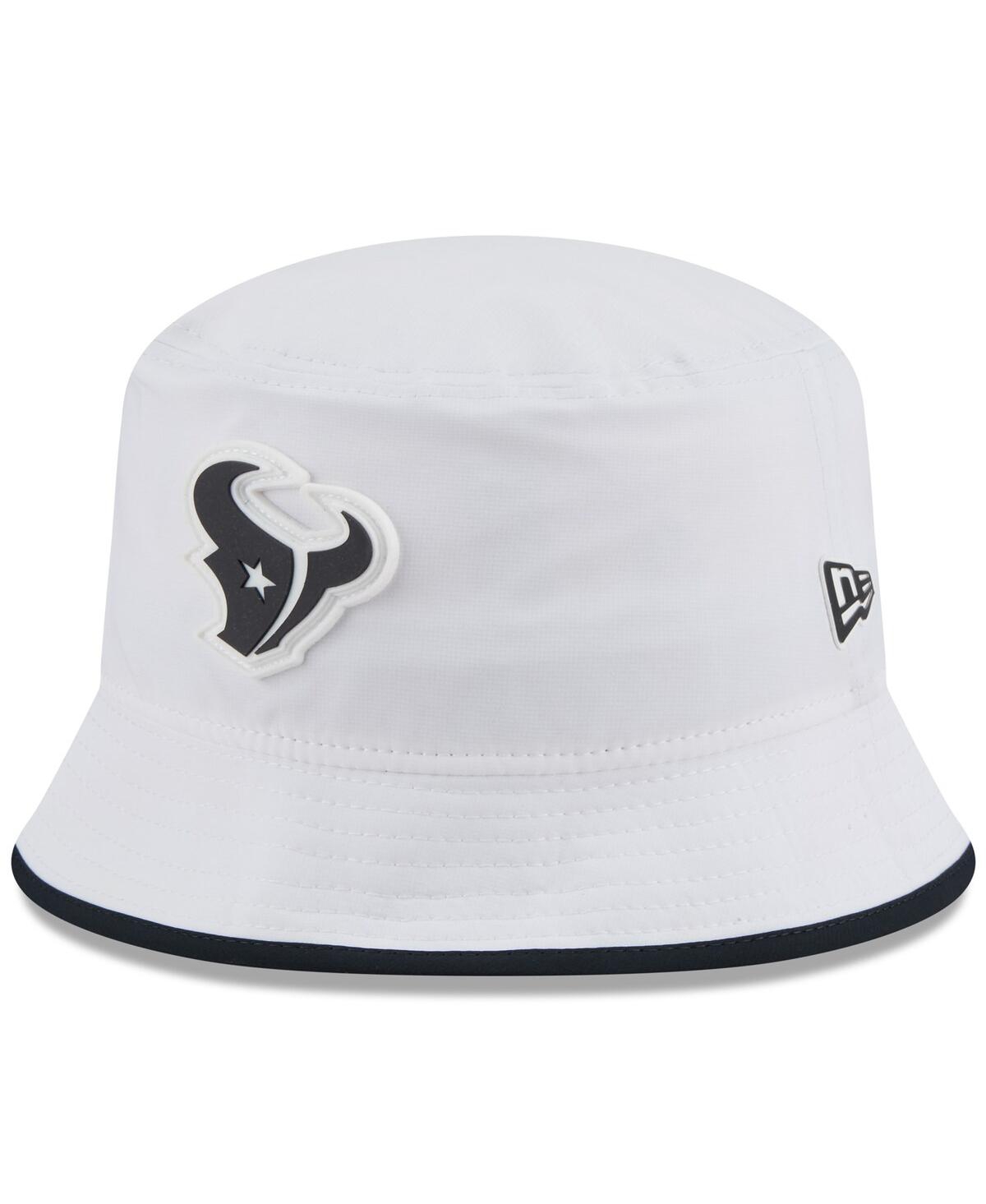 New Era Men's White Houston Texans 2025 Nfl Training Camp Stretch Bucket Hat