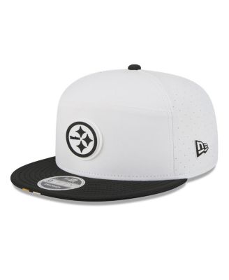 New Era - Men's White/Black Pittsburgh Steelers 2025 NFL Training Camp Split Panel 9FIFTY Snapback Hat