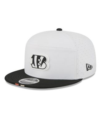 New Era - Men's White/Black Cincinnati Bengals 2025 NFL Training Camp Split Panel 9FIFTY Snapback Hat