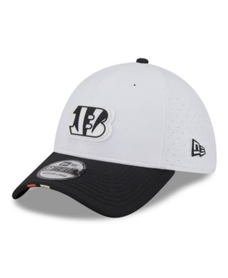 New Era - Men's White/Black Cincinnati Bengals 2025 NFL Training Camp 39THIRTY Flex Hat