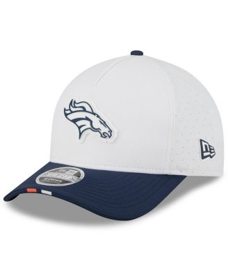 New Era - Big Boys and Girls White/Navy Denver Broncos 2025 NFL Training Camp A-Frame 9FORTY Adjustable Hat