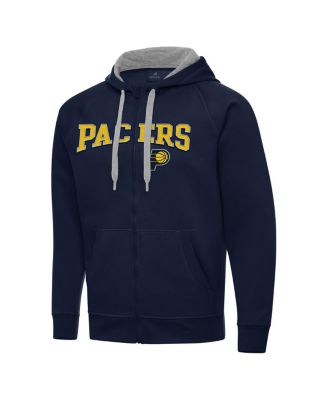 Antigua - Men's Navy Indiana Pacers Big Tall Victory Full-Zip Hoodie Jacket