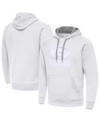 Antigua - Men's White Green Bay Packers Victory Pullover Hoodie