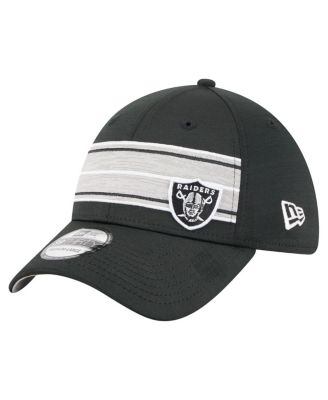 New Era - Men's Black Las Vegas Raiders Stripes 39THIRTY Flex Hat