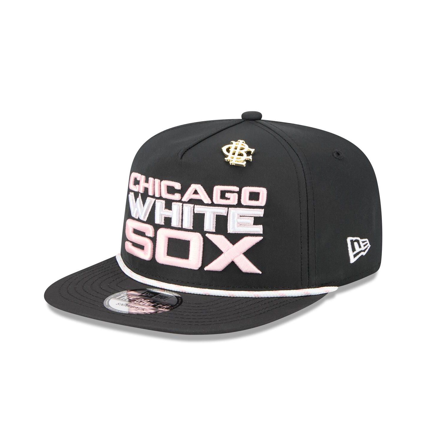 Мужская кепка New Era Black Chicago White Sox 2025 Big League Chew Golfer Snapback Hat — фото 1