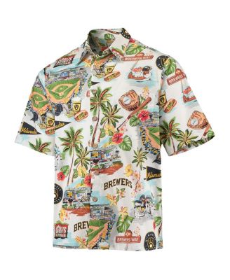 Men's White Milwaukee Brewers Scenic Button-Up Shirt