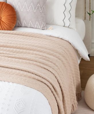 Herringbone Chenille Knit Throw, 60"x 80"