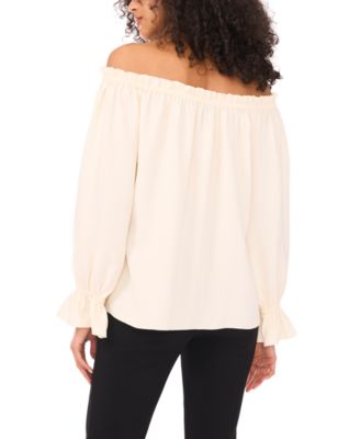 Women's Scuba Crepe Off-The-Shoulder Top