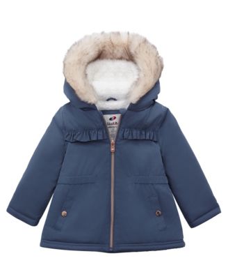 Toddler Girls Puffer Jacket with Sherpa Fleece Lining 2T-4T