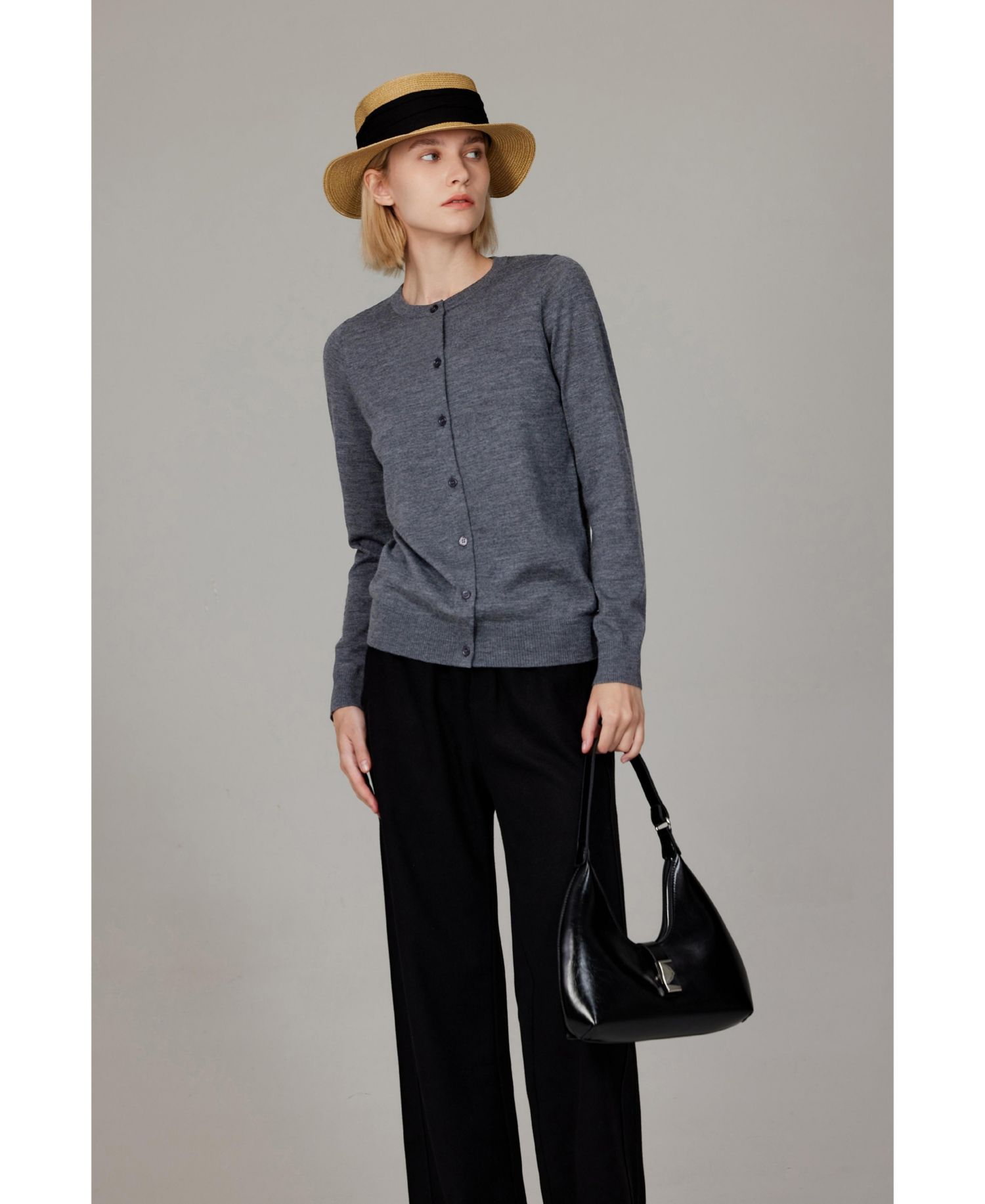 Women's 100% Merino Wool Light Weight Cardigan | Ultra Soft Fine-gauge Sweaters Machine Washable