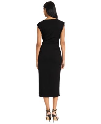 Women's Boat-Neck Midi Sheath Dress