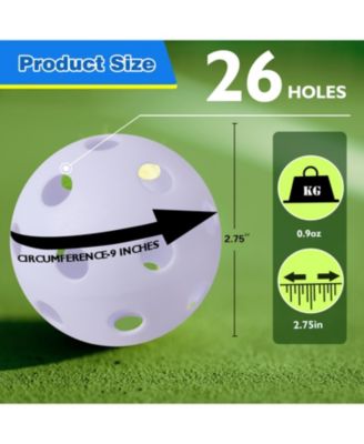 12-Pack Plastic Practice Baseballs, Training Baseballs for All Skill Levels. (Several Colors Available)