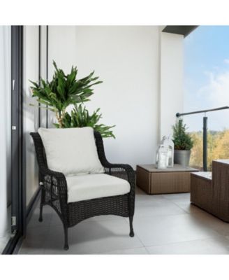 21x21 Inch Outdoor Deep Seat Cushion Set with Adjustable Straps and Waterproof