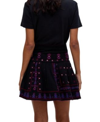 Women's Issabel All Over Embroidered Mini Skirt