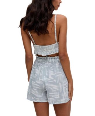 Women's Sammie Paperbag Waist Warhol Print Shorts