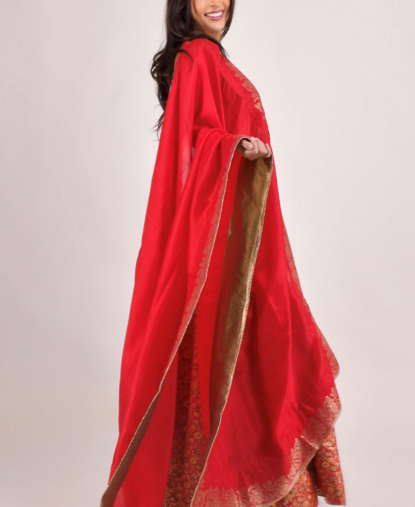 RAAS Women's Red Banarasi Jacquard Lehenga Choli, цвет: Красный — фото 5