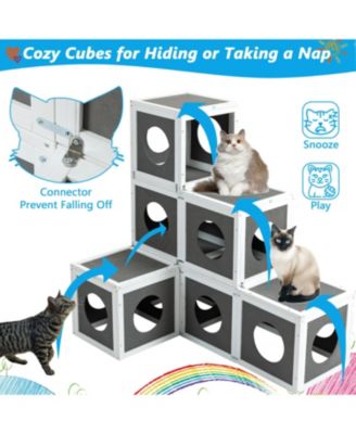 Outdoor Wooden Cat Catio - Large Grey