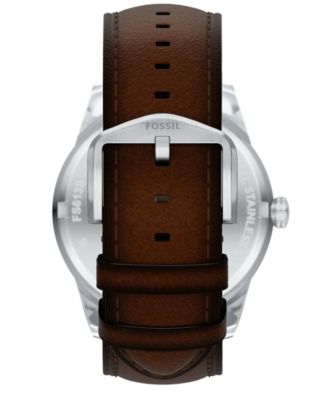 Men's Pearson Multifunction Brown Leather Watch, 42mm