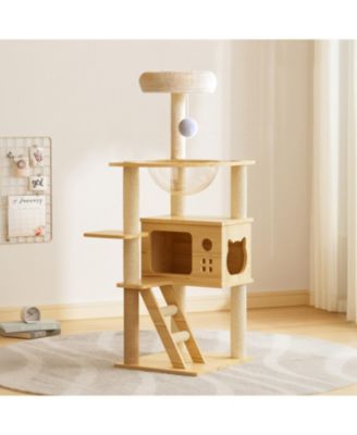 Modern Cat Tower with Scratching Posts & Hammock