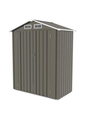 5x3 FT Metal Outdoor Storage Shed, Gray