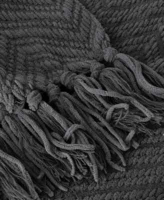Herringbone Chenille Knit Throw, 60"x 80"