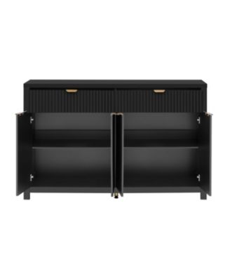 Wave-Pattern Sideboard Cabinet