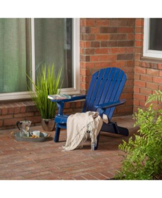 Acacia Wood Folding Adirondack Chair - Rustic Design