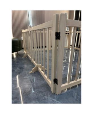 Wooden Freestanding Pet Gate - 8 Panel 31"H