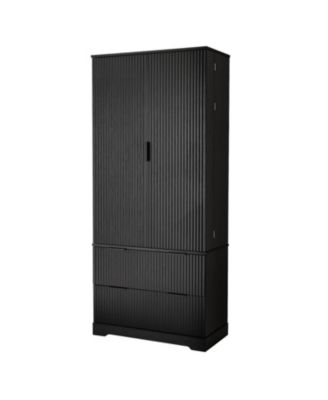 72" Fluted Pantry Cabinet with Drawers & Spice Rack
