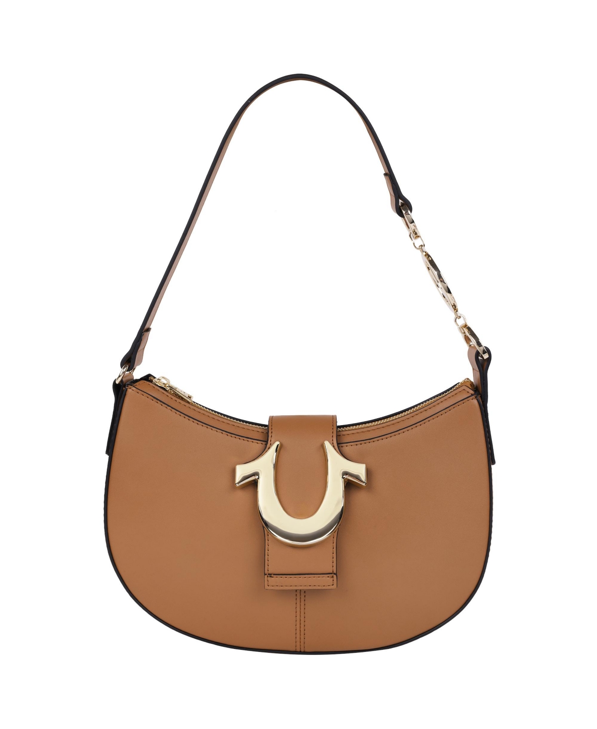 Horseshoe Strap Crescent Hobo - Cognac