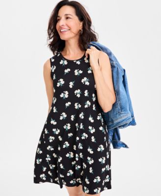 Women's Printed Sleeveless Flip Flop Dress, Macy's Exclusive