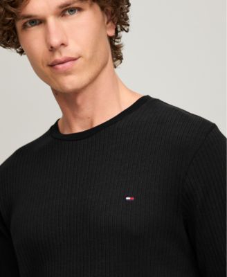 Men's Ribbed Long-Sleeve Pajama Shirt