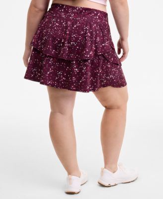 Plus Size Flounce Performance Skort, Exclusively at Macy's