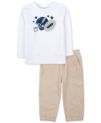 Baby Boys' Varsity Jacket, Football T-Shirt and Pants, 3-Piece Set