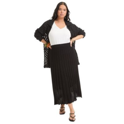 Women's June + Vie Pleated Midi Skirt