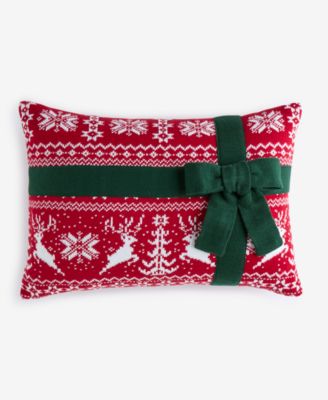 Holiday Lane - Knit Present Decorative Pillow, 14" x 20"