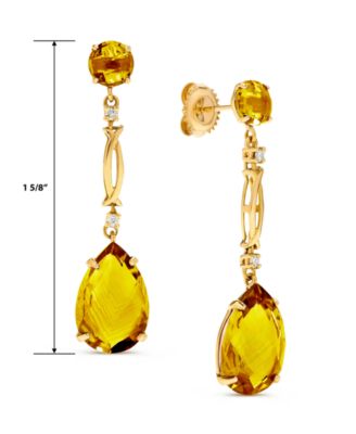 Citrine Drop Earrings (6-1/2 ct. t.w.) in 14k Yellow Gold