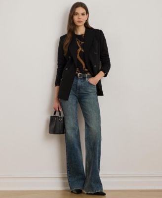 Womens High Rise Flare Jeans 0p 22w