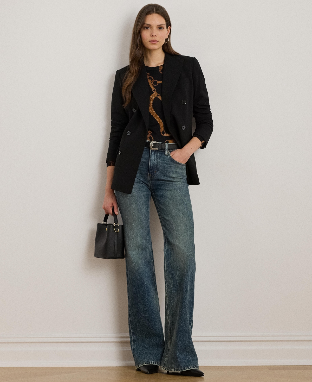 Ralph Lauren Women's High-rise Flare Jeans In Gray