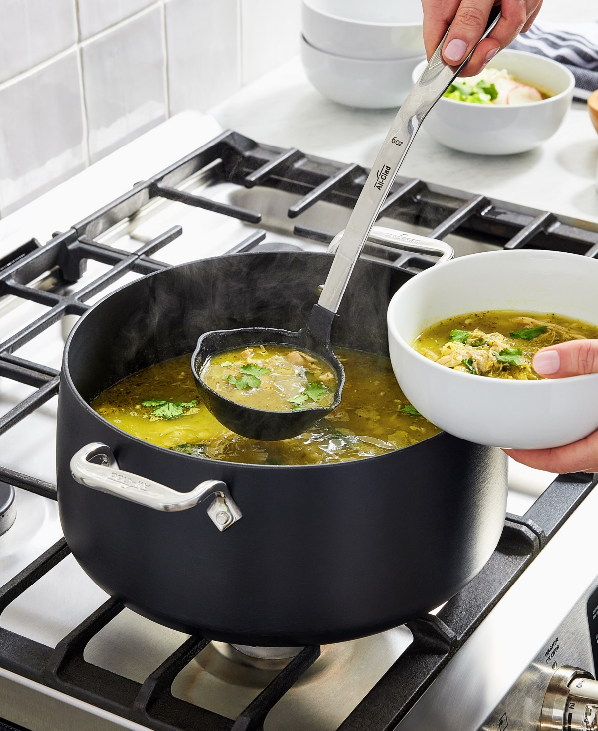 All-clad Ha1 Expert Cookware Nonstick 8-qt. Stockpot With Lid In Black