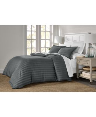1.5" Stripe 550 Thread Count 100% Cotton 3-Pc. Comforter Set, King, Exclusively at Macy's