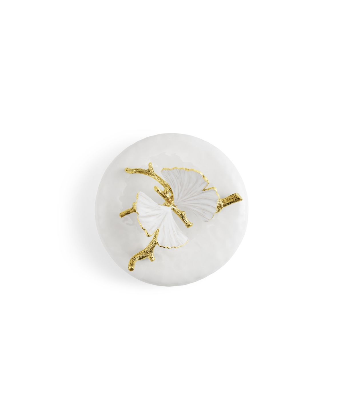 Michael Aram Butterfly Ginkgo Gold Small Porcelain Canister In White