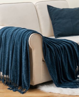 Fringe Tassels Chenille Throw, 50" x 60"