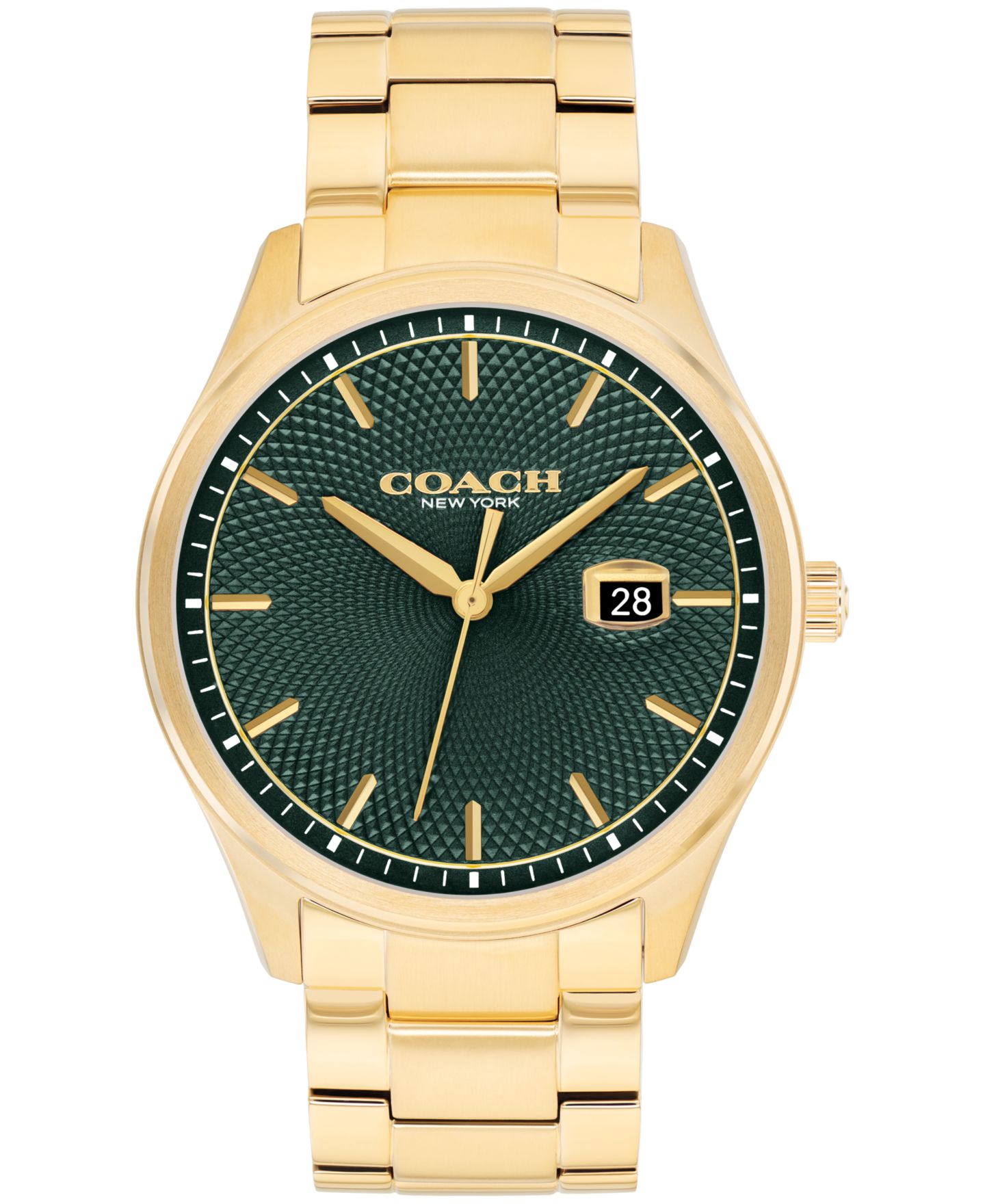 Мужские часы Coach Oliver Gold Tone Stainless Steel Bracelet Watch, 41mm — фото 1