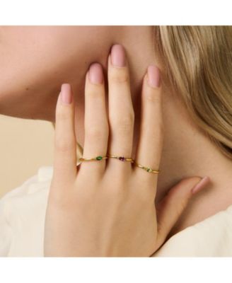 Marquise Birthstone Ring - May Emerald